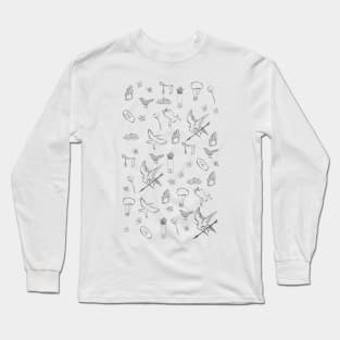 Hunger Games quality pattern sketch - yellow Long Sleeve T-Shirt